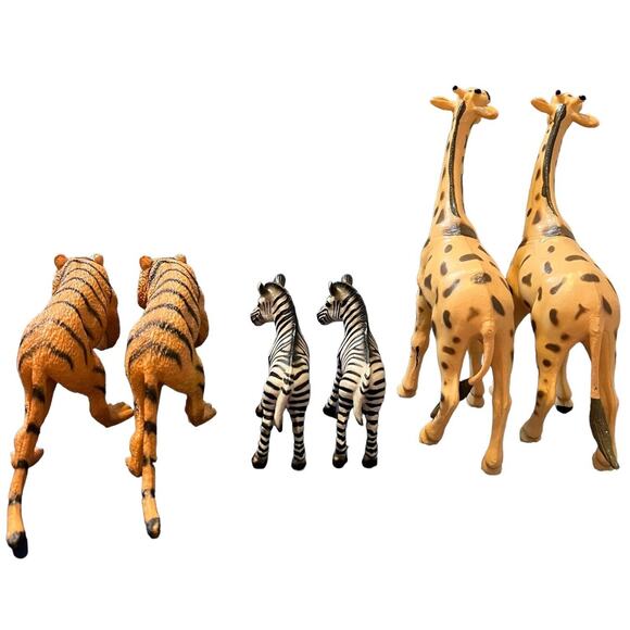 Mixed Lot Of 6 Safari/Zoo Animals Figures Toys - Picture 2 of 10